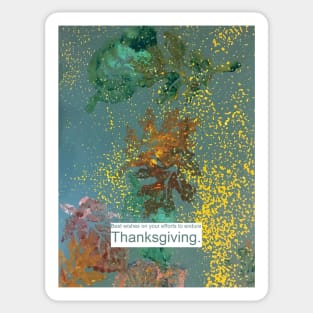 Happy Thanksgiving, humor funny pandemic painting typography Sticker